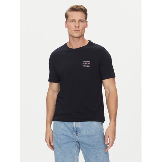 Tommy Hilfiger T-Shirt Stack MW0MW38622 Granatowy Regular Fit ze sklepu MODIVO w kategorii T-shirty męskie - zdjęcie 182701714