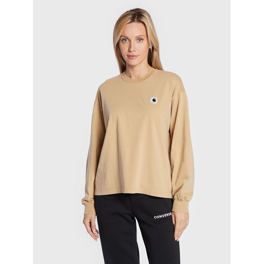 Carhartt WIP Bluzka Nelson I029962 Beżowy Regular Fit ze sklepu MODIVO w kategorii Bluzki damskie - zdjęcie 182701743