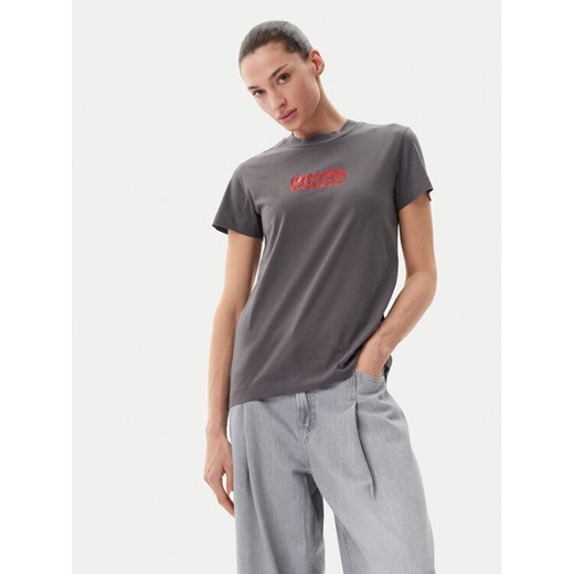 PINKO T-Shirt Trapani 105050 A2D6 Szary Regular Fit ze sklepu MODIVO w kategorii Bluzki damskie - zdjęcie 182701773