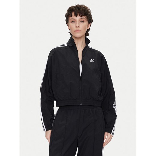 adidas Bluza adicolor Adibreak JD0860 Czarny Loose Fit ze sklepu MODIVO w kategorii Bluzy damskie - zdjęcie 182701791