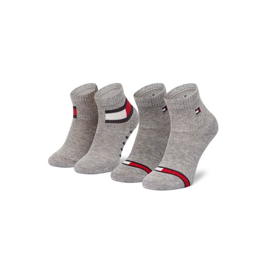 Tommy Hilfiger Zestaw 2 par wysokich skarpet dziecięcych 100002319 Szary ze sklepu MODIVO w kategorii Skarpetki dziecięce - zdjęcie 182701803