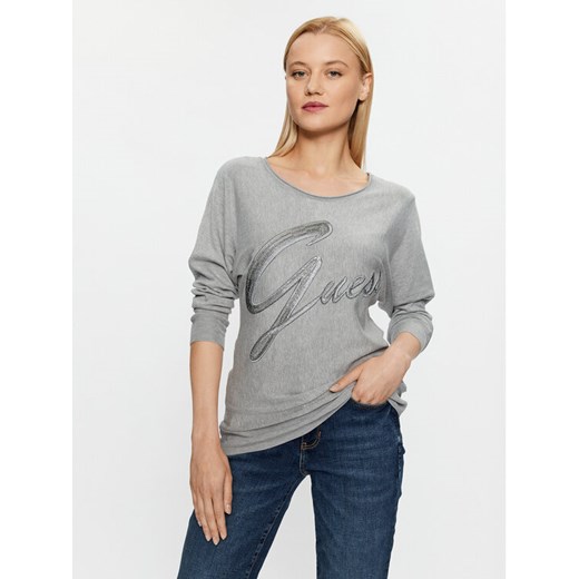 Guess Sweter W3BR25 Z2NQ2 Szary Regular Fit ze sklepu MODIVO w kategorii Swetry damskie - zdjęcie 182701824