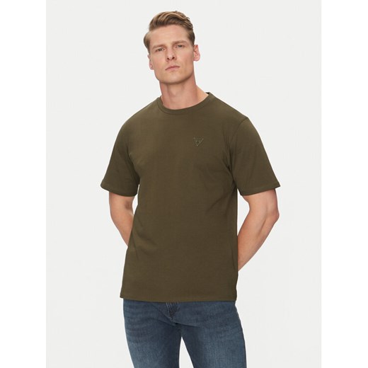 Guess T-Shirt F3GI00 K8HM0 Khaki Regular Fit ze sklepu MODIVO w kategorii T-shirty męskie - zdjęcie 182701972