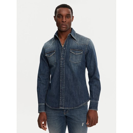 Dolce&Gabbana Koszula jeansowa G5JC8D G8GW9 Granatowy Regular Fit ze sklepu MODIVO w kategorii Koszule męskie - zdjęcie 182701982