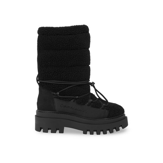 Calvin Klein Jeans Śniegowce Flatform Snow Boot Sherpa Wn YW0YW01195 Czarny ze sklepu MODIVO w kategorii Śniegowce damskie - zdjęcie 182702110