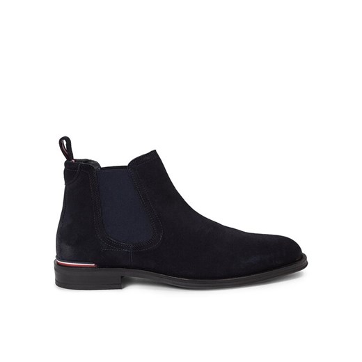 Tommy Hilfiger Sztyblety Core Rwb Hilfiger Suede Chelsea FM0FM04757 Niebieski ze sklepu MODIVO w kategorii Buty zimowe męskie - zdjęcie 182702121