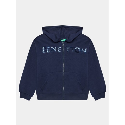 United Colors Of Benetton Bluza 39M2C502Y Granatowy Regular Fit ze sklepu MODIVO w kategorii Bluzy chłopięce - zdjęcie 182702134