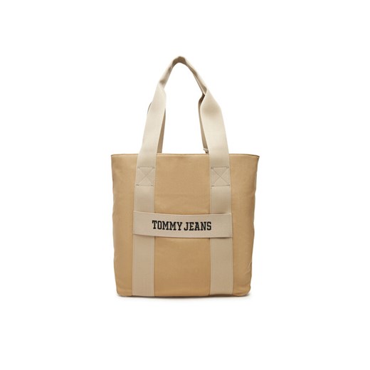 Tommy Jeans Torba Retro Cool Tote AM0AM13278 Beżowy ze sklepu MODIVO w kategorii Torby męskie - zdjęcie 182702143