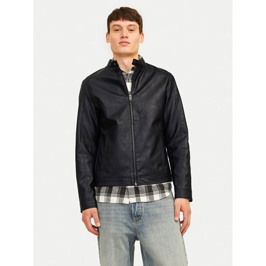 Jack&Jones Kurtka z imitacji skóry Dylan 12261195 Czarny Slim Fit ze sklepu MODIVO w kategorii Kurtki męskie - zdjęcie 182702181