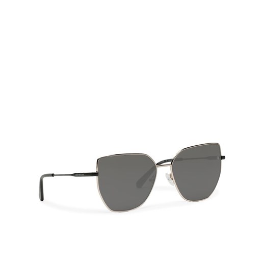 Calvin Klein Jeans Okulary przeciwsłoneczne CKJ23202S Czarny ze sklepu MODIVO w kategorii Okulary przeciwsłoneczne damskie - zdjęcie 182702202