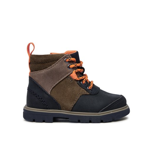 Clarks Trzewiki Lorcam Hike T 26178391 Khaki ze sklepu MODIVO w kategorii Buty zimowe dziecięce - zdjęcie 182702234