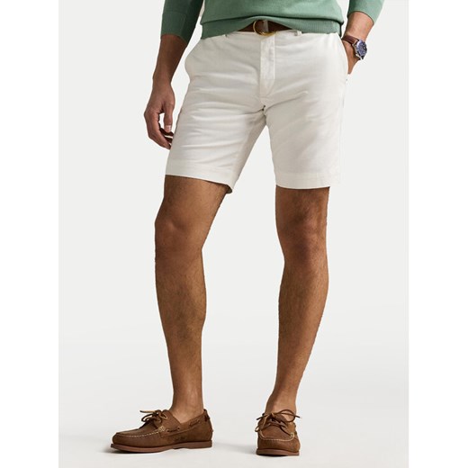 Polo Ralph Lauren Szorty materiałowe 710646709001 Biały Slim Fit ze sklepu MODIVO w kategorii Spodenki męskie - zdjęcie 182702240
