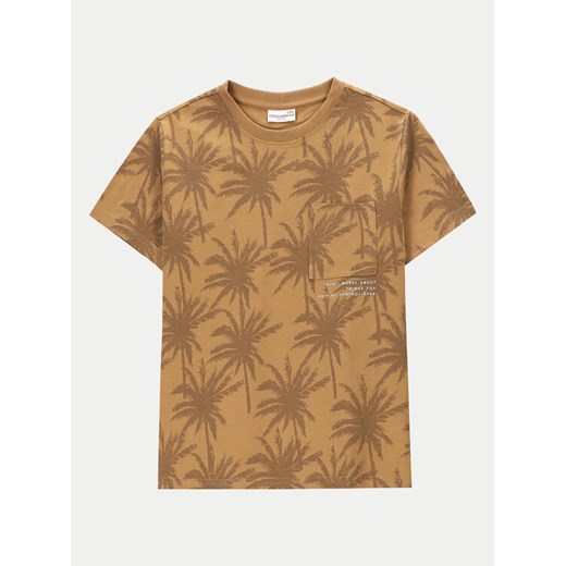 Coccodrillo T-Shirt WC4143203NWJ Beżowy Regular Fit ze sklepu MODIVO w kategorii Bluzki dziewczęce - zdjęcie 182702331