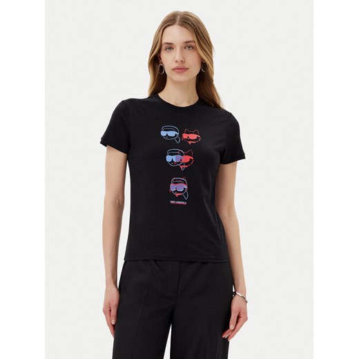KARL LAGERFELD T-Shirt A2W17104 Czarny Relaxed Fit ze sklepu MODIVO w kategorii Bluzki damskie - zdjęcie 182702380