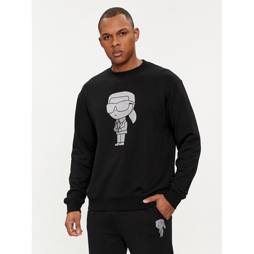 KARL LAGERFELD Bluza 705430 542941 Czarny Regular Fit ze sklepu MODIVO w kategorii Bluzy męskie - zdjęcie 182702384