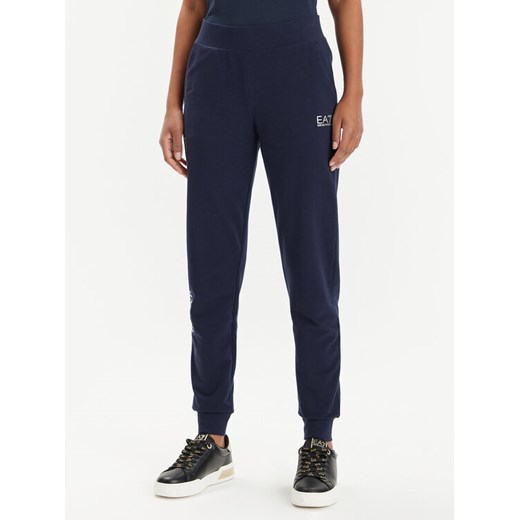 EA7 Emporio Armani Spodnie dresowe 8NTP85 TJTXZ 0555 Granatowy Regular Fit ze sklepu MODIVO w kategorii Spodnie damskie - zdjęcie 182702391