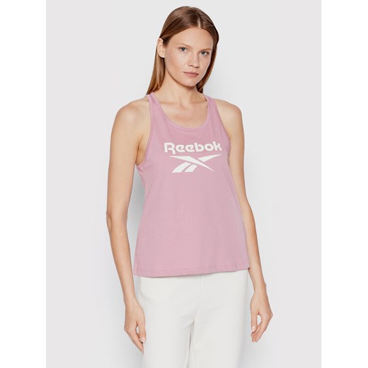 Reebok Top Identity HN6866 Fioletowy Relaxed Fit ze sklepu MODIVO w kategorii Bluzki damskie - zdjęcie 182702414