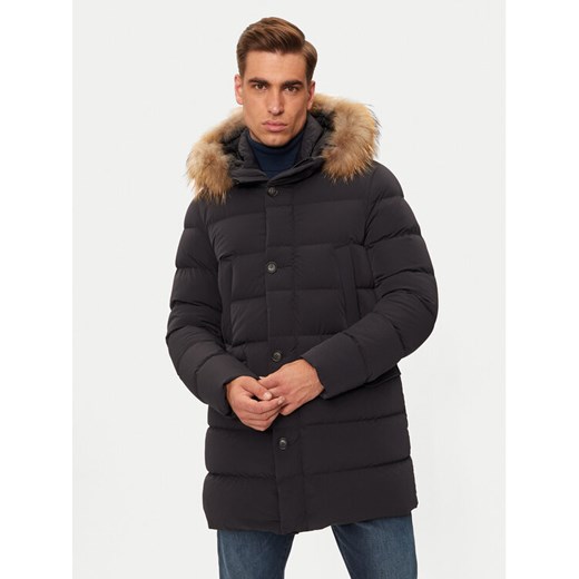 Hetregó Kurtka puchowa Parker 8N436M Czarny Regular Fit ze sklepu MODIVO w kategorii Kurtki męskie - zdjęcie 182702440