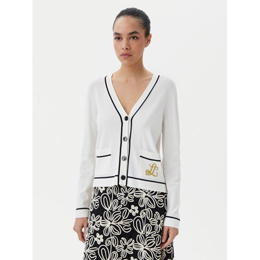 Luisa Spagnoli Kardigan Canaria 100003 Écru Regular Fit ze sklepu MODIVO w kategorii Swetry damskie - zdjęcie 182702461
