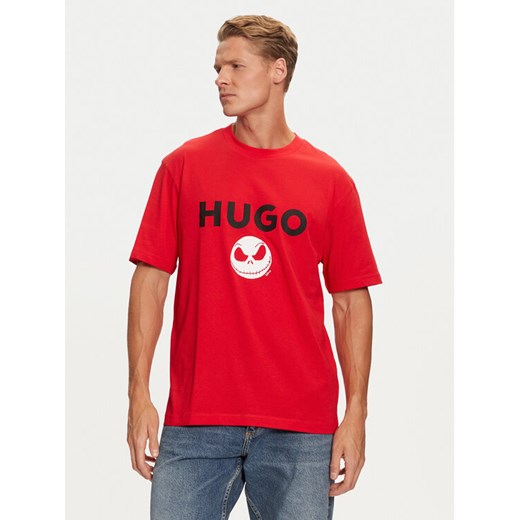HUGO T-Shirt 50537986 Czerwony Regular Fit ze sklepu MODIVO w kategorii T-shirty męskie - zdjęcie 182702484