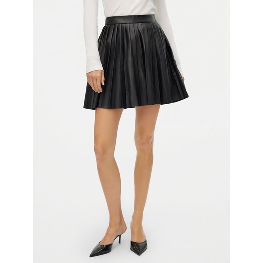 Vero Moda Spódnica z imitacji skóry Naomielly 10316312 Czarny Regular Fit ze sklepu MODIVO w kategorii Spódnice - zdjęcie 182702584