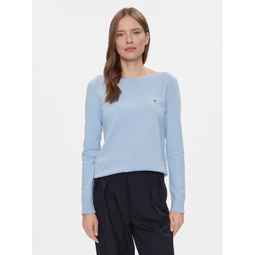 Tommy Hilfiger Sweter WW0WW40099 Błękitny Regular Fit ze sklepu MODIVO w kategorii Swetry damskie - zdjęcie 182702594