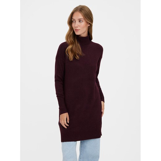 Vero Moda Sukienka dzianinowa 10199744 Fioletowy Regular Fit ze sklepu MODIVO w kategorii Sukienki - zdjęcie 182702642