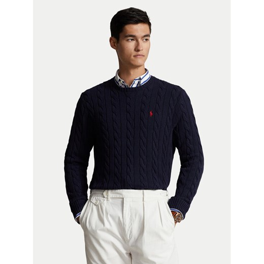 Polo Ralph Lauren Sweter 710775885001 Granatowy Regular Fit ze sklepu MODIVO w kategorii Swetry męskie - zdjęcie 182702770