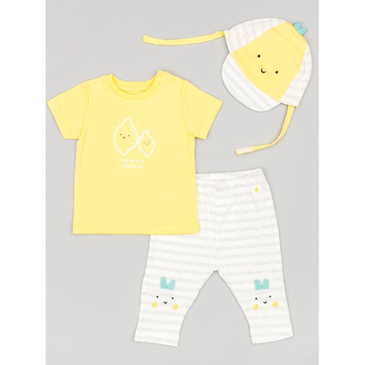 Zippy Komplet t-shirt i legginsy ZNBAP0602 23006 Żółty Regular Fit ze sklepu MODIVO w kategorii Komplety niemowlęce - zdjęcie 182702802
