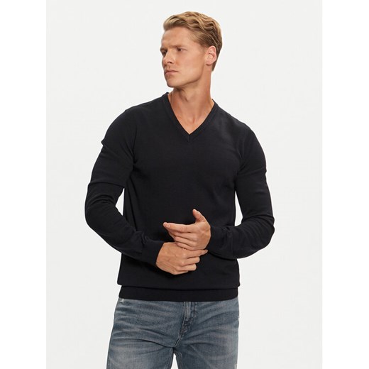 Hugo Sweter San Vredo-M 50474172 Granatowy Slim Fit ze sklepu MODIVO w kategorii Swetry męskie - zdjęcie 182702900
