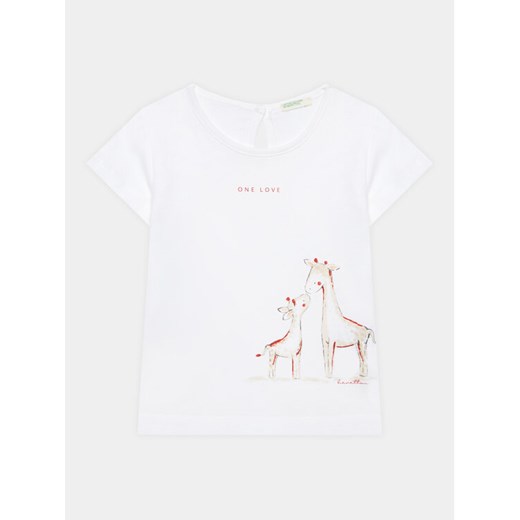 United Colors Of Benetton T-Shirt 3I1XA102U Biały Regular Fit ze sklepu MODIVO w kategorii Koszulki niemowlęce - zdjęcie 182702944