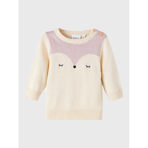 NAME IT Sweter 13207072 Écru Regular Fit ze sklepu MODIVO w kategorii Bluzy i swetry - zdjęcie 182702953