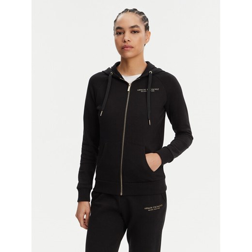 Armani Exchange Bluza 8NYM28 YJE5Z 52AK Czarny Regular Fit ze sklepu MODIVO w kategorii Bluzy damskie - zdjęcie 182702994