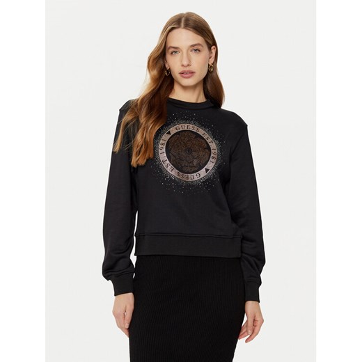 Guess Bluza W5RQ05 K7EX1 Czarny Regular Fit ze sklepu MODIVO w kategorii Bluzy damskie - zdjęcie 182703000