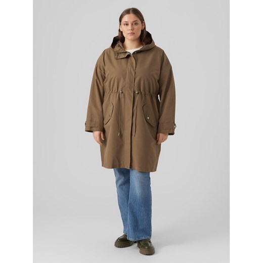 Vero Moda Curve Płaszcz przejściowy 10287156 Brązowy Regular Fit ze sklepu MODIVO w kategorii Płaszcze damskie - zdjęcie 182703014