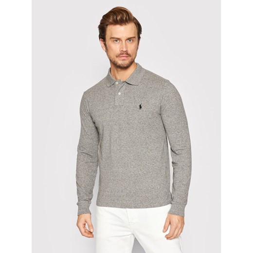 Polo Ralph Lauren Polo 710681126003 Szary Slim Fit ze sklepu MODIVO w kategorii T-shirty męskie - zdjęcie 182703022