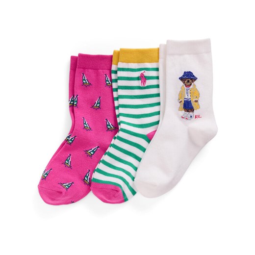 Polo Ralph Lauren Zestaw 3 par wysokich skarpet dziecięcych 4,47969E+11 Kolorowy ze sklepu MODIVO w kategorii Skarpetki dziecięce - zdjęcie 182703131