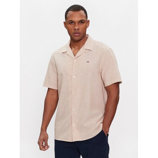Tommy Jeans Koszula Camp DM0DM18963 Beżowy Regular Fit ze sklepu MODIVO w kategorii Koszule męskie - zdjęcie 182703132