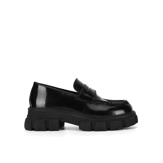Badura Loafersy ELANA-01WI-002 Czarny ze sklepu MODIVO w kategorii Lordsy damskie - zdjęcie 182703212
