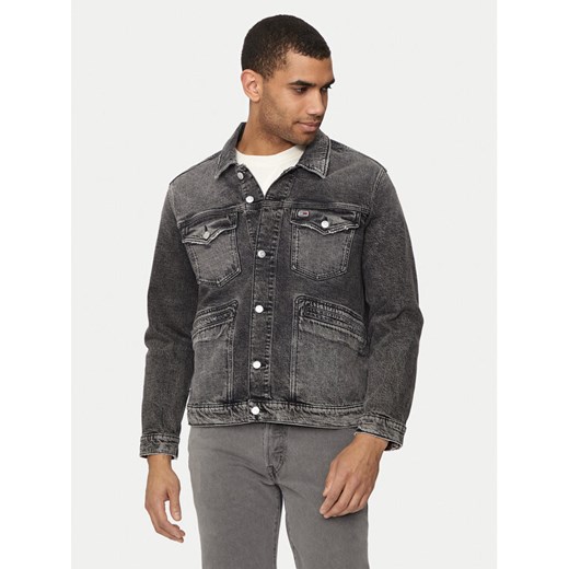 Tommy Jeans Kurtka jeansowa Isaac DM0DM19362 Szary Regular Fit ze sklepu MODIVO w kategorii Kurtki męskie - zdjęcie 182703264