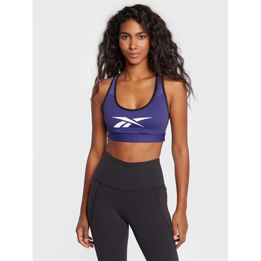 Reebok Biustonosz sportowy Lux Vector HI6208 Fioletowy ze sklepu MODIVO w kategorii Biustonosze - zdjęcie 182703291