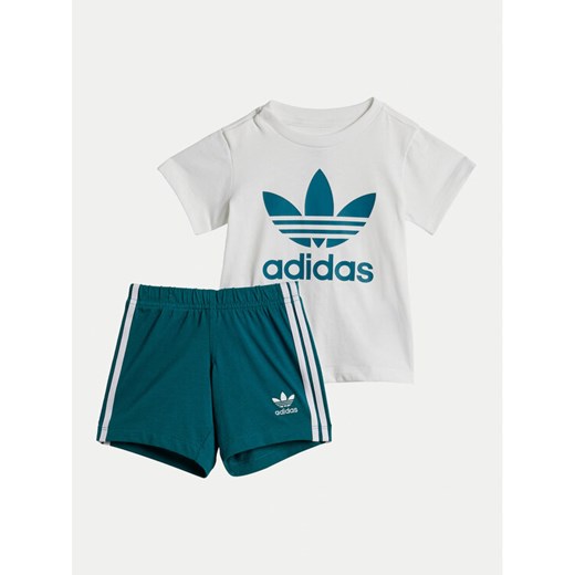 adidas Komplet t-shirt i spodenki JE0524 Turkusowy Regular Fit ze sklepu MODIVO w kategorii Komplety niemowlęce - zdjęcie 182703321