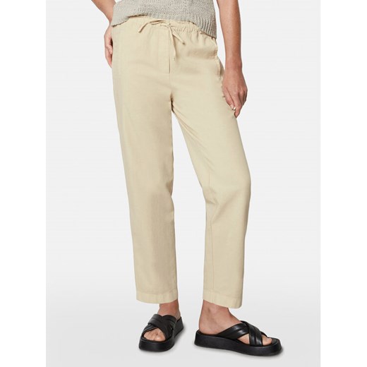 Marc O'Polo Spodnie materiałowe M03 1340 10317 Beżowy Slim Fit ze sklepu MODIVO w kategorii Spodnie damskie - zdjęcie 182703420