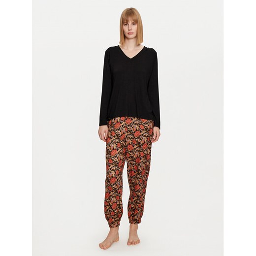 Selmark Piżama Flores P6973 Czarny Regular Fit ze sklepu MODIVO w kategorii Piżamy damskie - zdjęcie 182703461