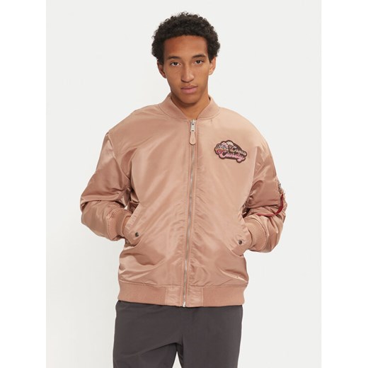 Alpha Industries Kurtka bomber 148140 Beżowy Regular Fit ze sklepu MODIVO w kategorii Kurtki męskie - zdjęcie 182703772