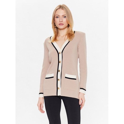 Luisa Spagnoli Kardigan Maltese 57832 Beżowy Regular Fit ze sklepu MODIVO w kategorii Swetry damskie - zdjęcie 182703900