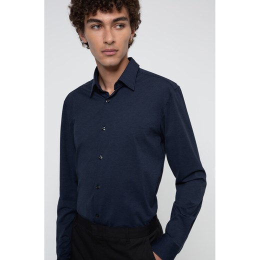 Hugo Koszula Ermo 50438087 Granatowy Slim Fit ze sklepu MODIVO w kategorii Koszule męskie - zdjęcie 182703922