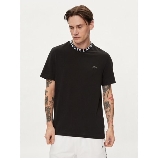 Lacoste T-Shirt TH7488 Czarny Regular Fit ze sklepu MODIVO w kategorii T-shirty męskie - zdjęcie 182704021