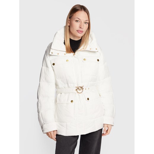 PINKO Kurtka zimowa Olga 1G18JC A082 Biały Relaxed Fit ze sklepu MODIVO w kategorii Kurtki damskie - zdjęcie 182704054