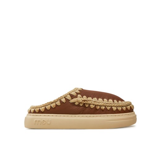 Mou Kapcie Eskimo Bold Clog FW411010B Brązowy ze sklepu MODIVO w kategorii Kapcie damskie - zdjęcie 182704091